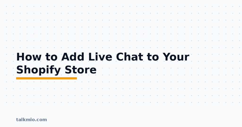 How to add live chat to Shopify store step by step graphic