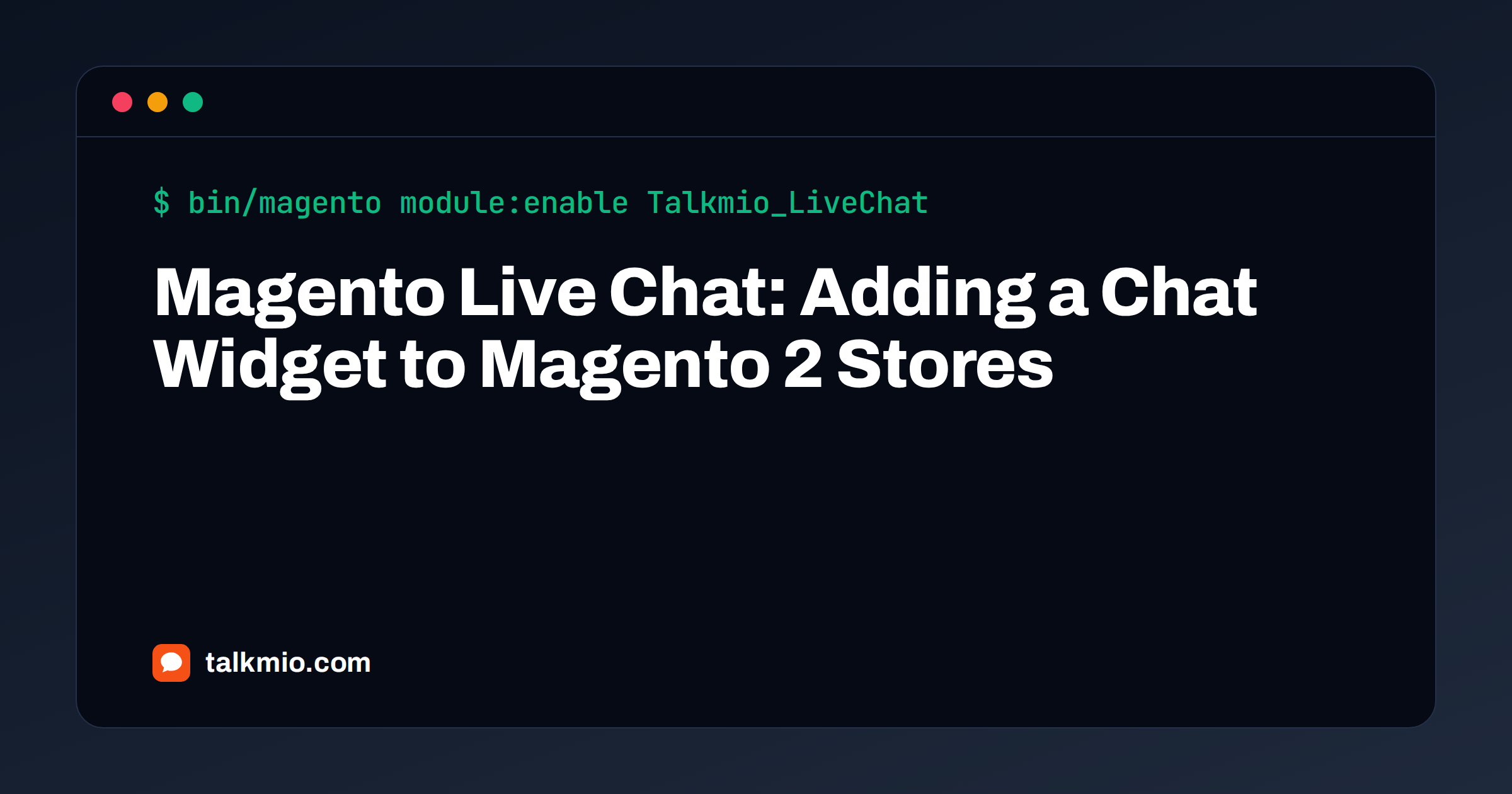 Magento live chat widget being installed on a Magento 2 store