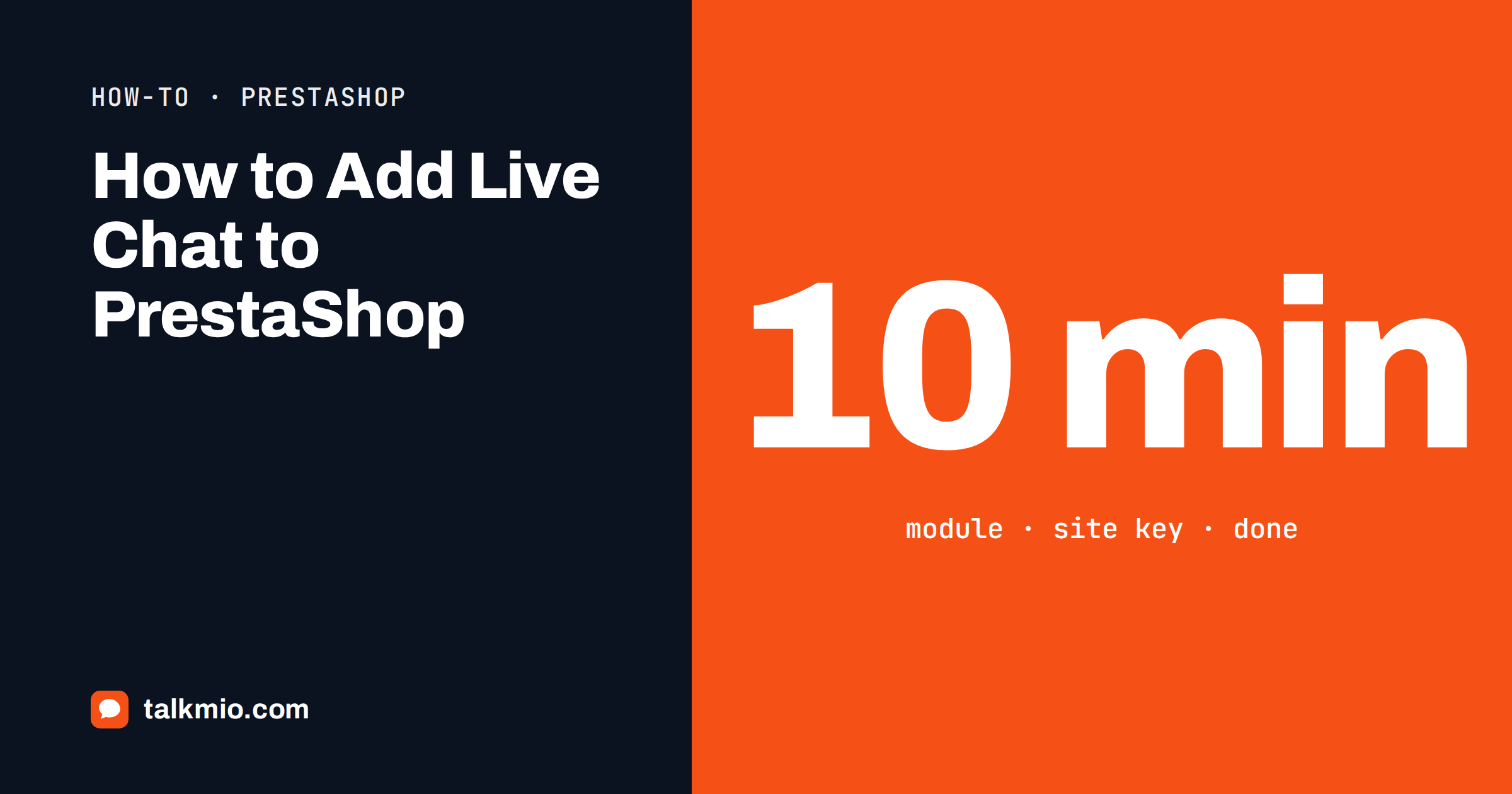 How to add live chat to PrestaShop with a module and site key