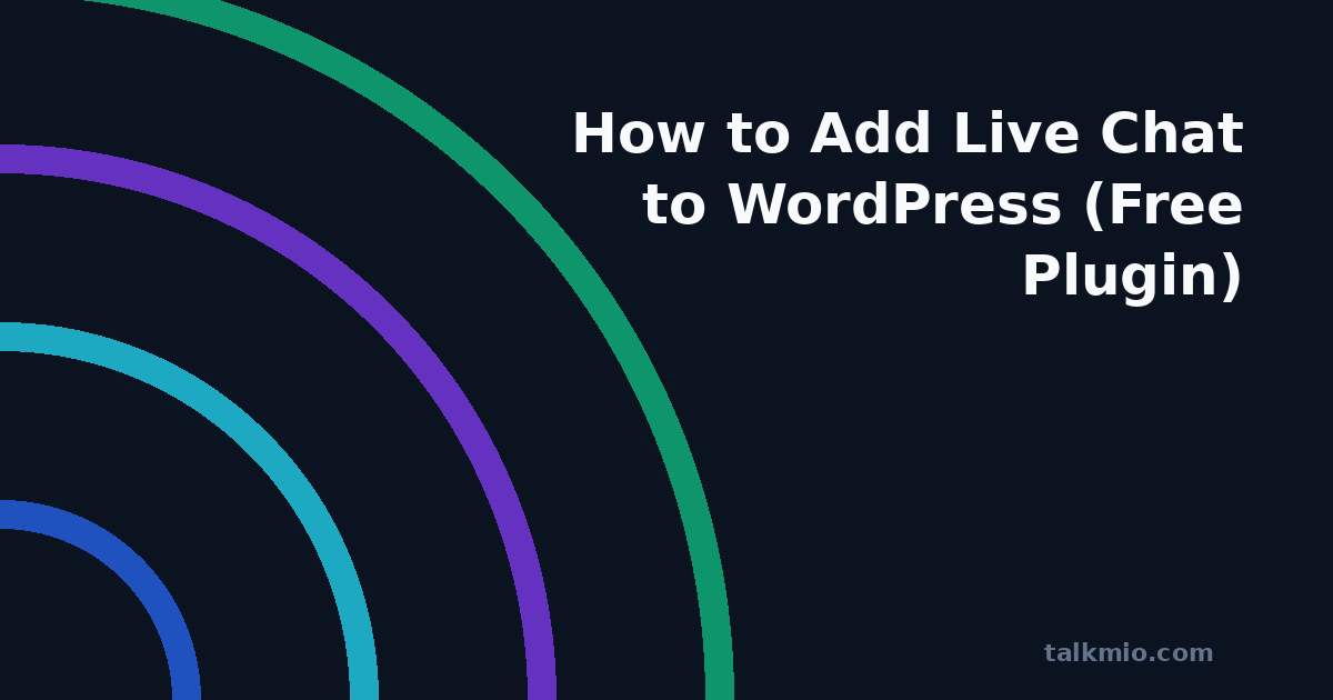 How to add live chat to WordPress using the Talkmio plugin