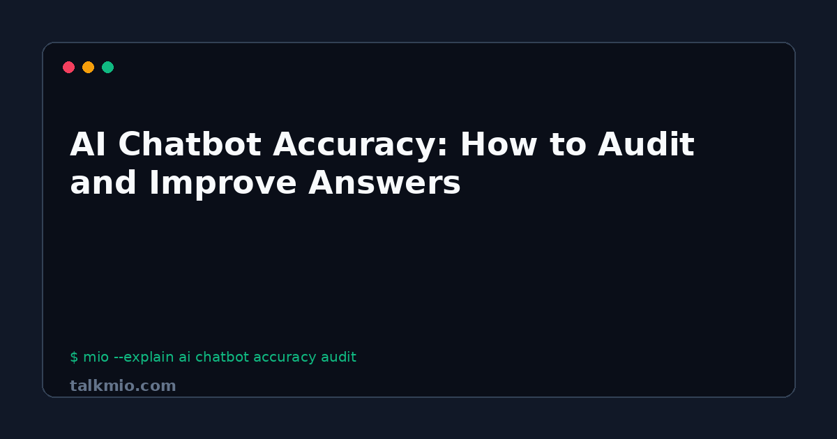 AI chatbot accuracy audit process graphic