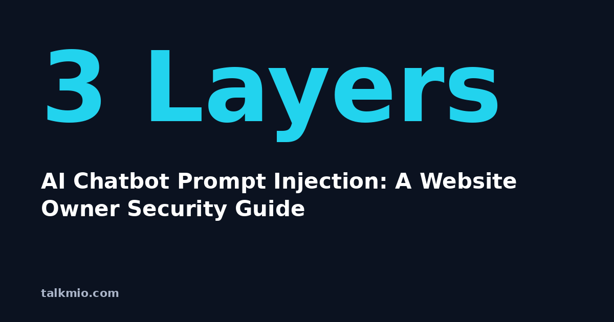 AI chatbot prompt injection security guide for website owners