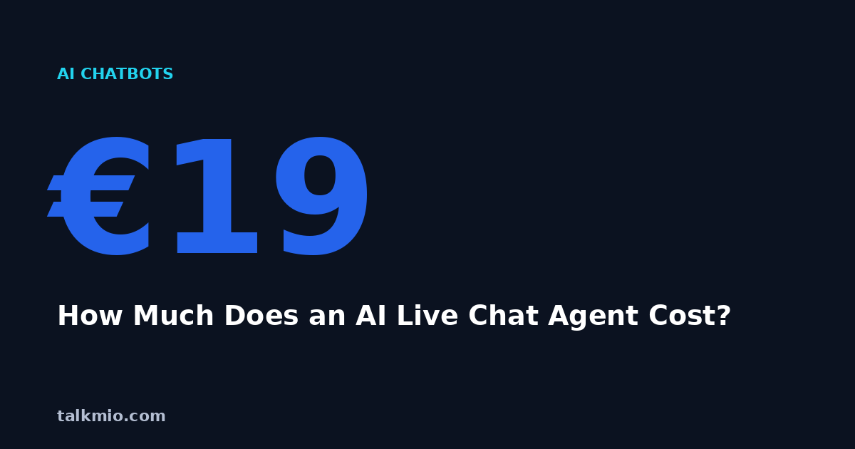 How much does an AI live chat agent cost