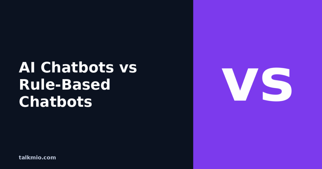 AI chatbot vs rule-based chatbot comparison diagram