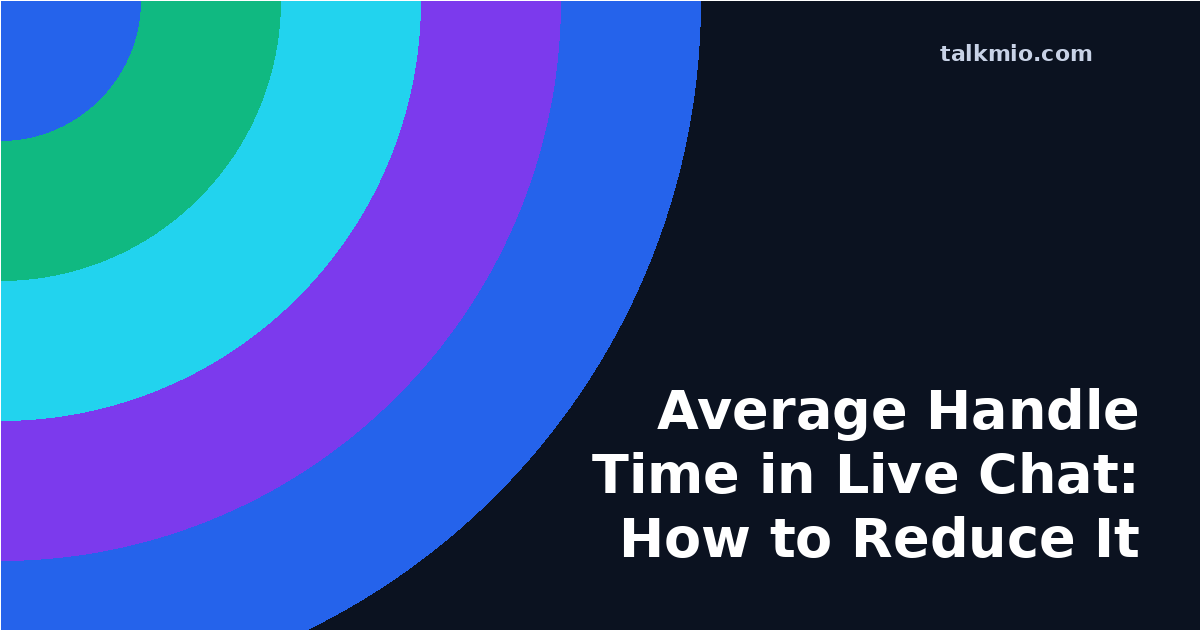 Average handle time in live chat metric visualization