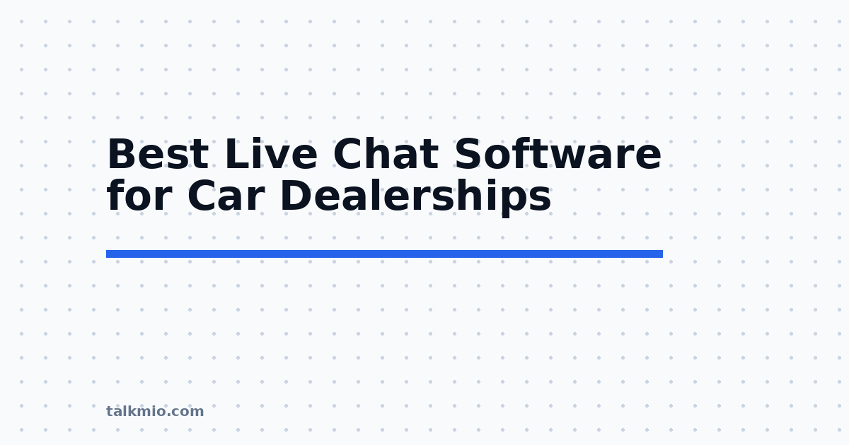 best live chat software for car dealerships featured image