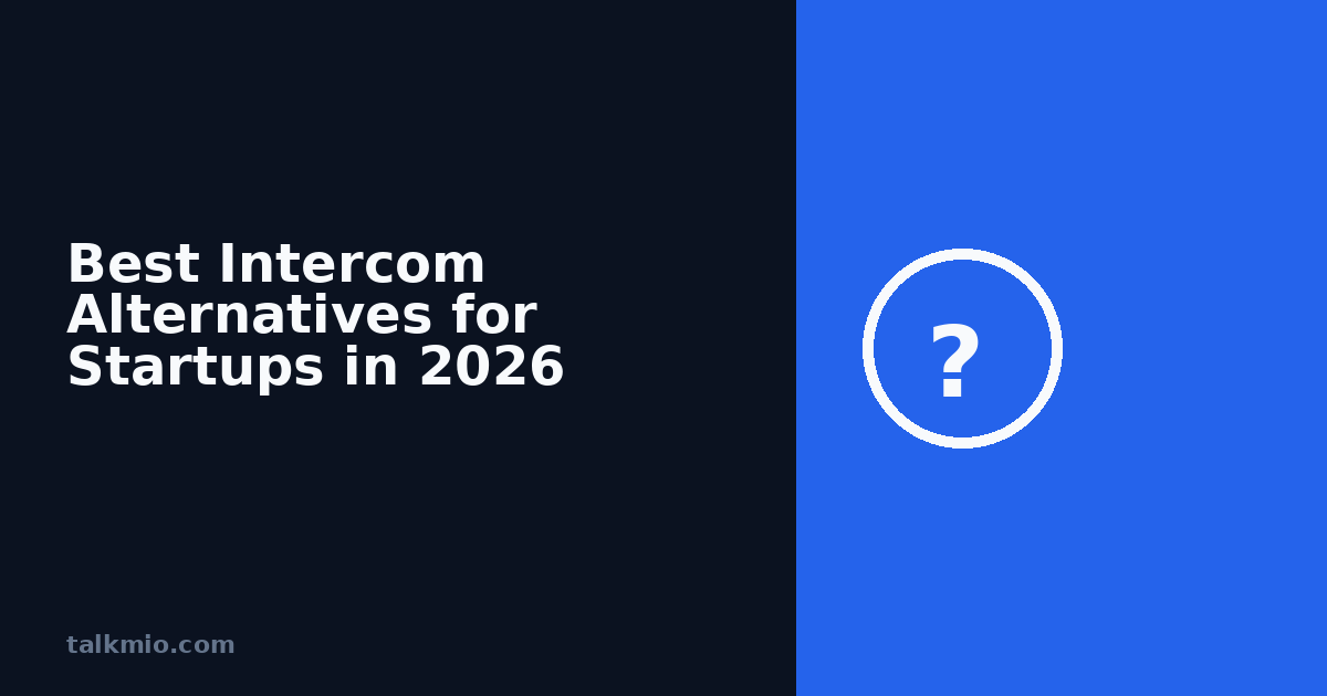 Best Intercom alternatives for startups comparison graphic