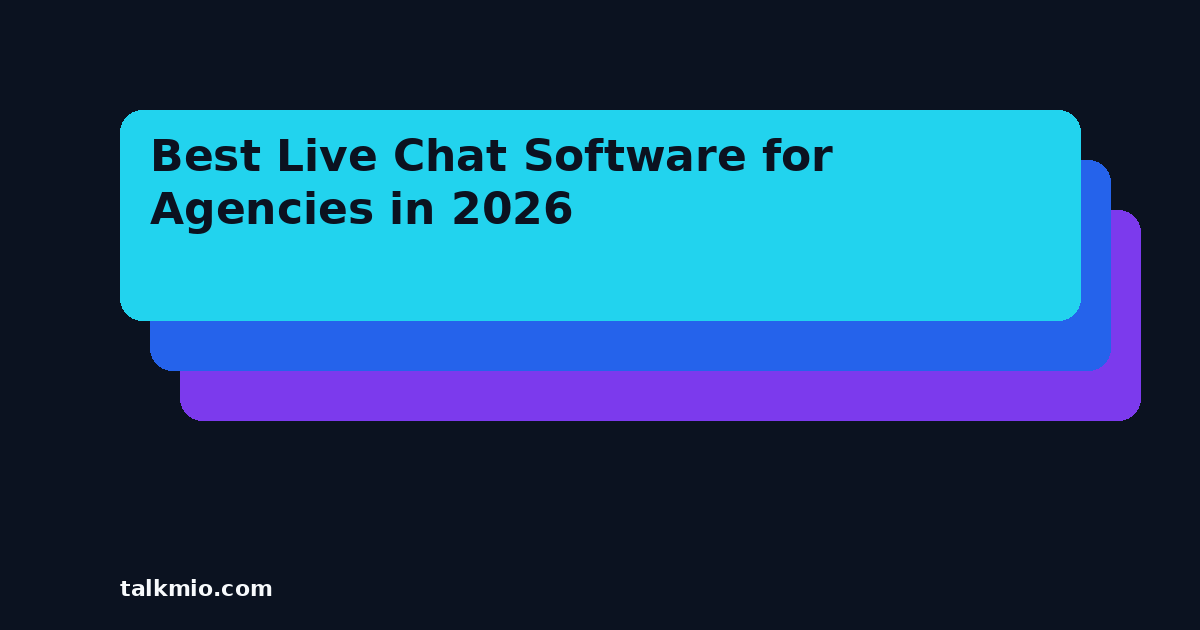 Best live chat software for agencies comparison