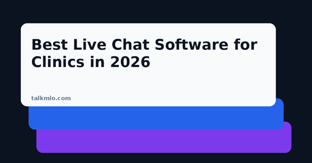 Best live chat software for clinics featured image
