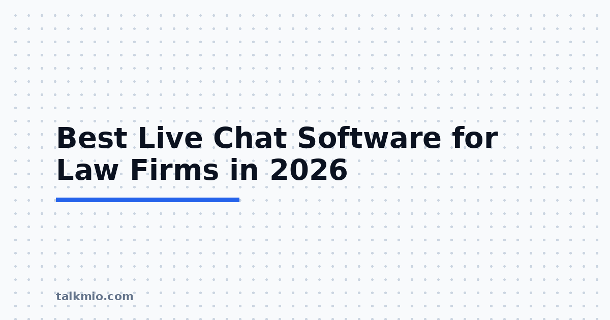 Best live chat software for law firms cover image