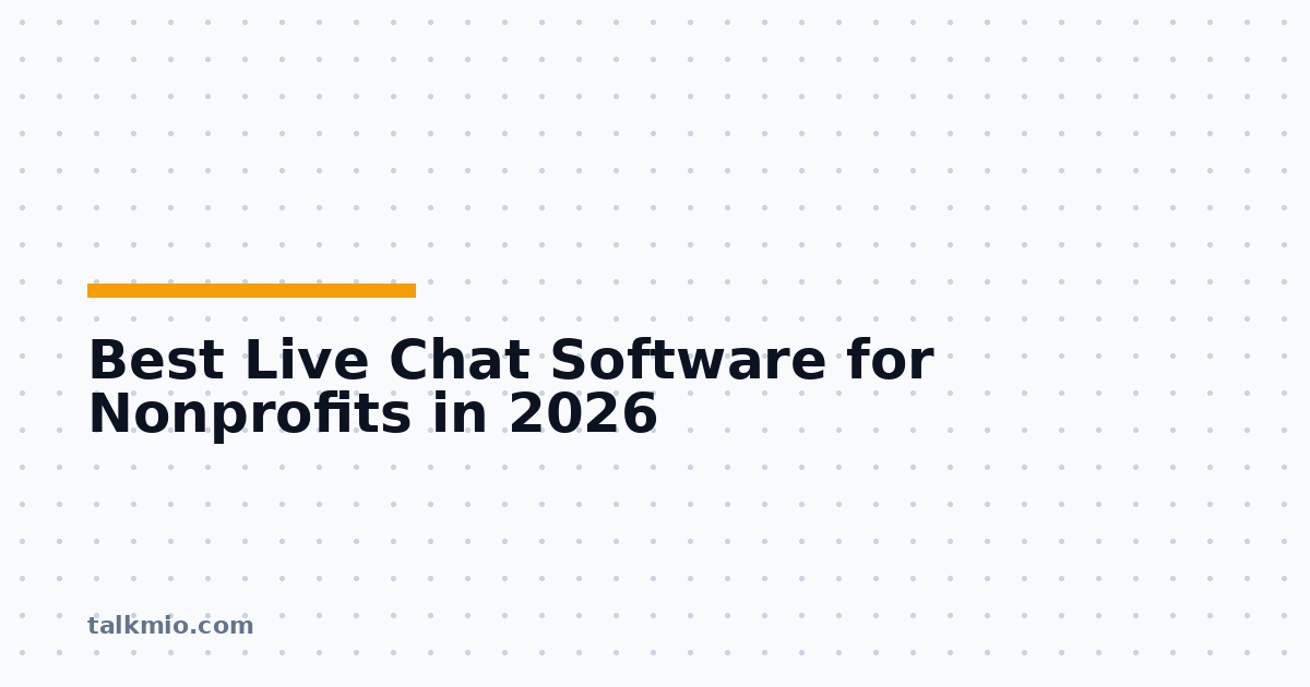 Best live chat software for nonprofits comparison graphic