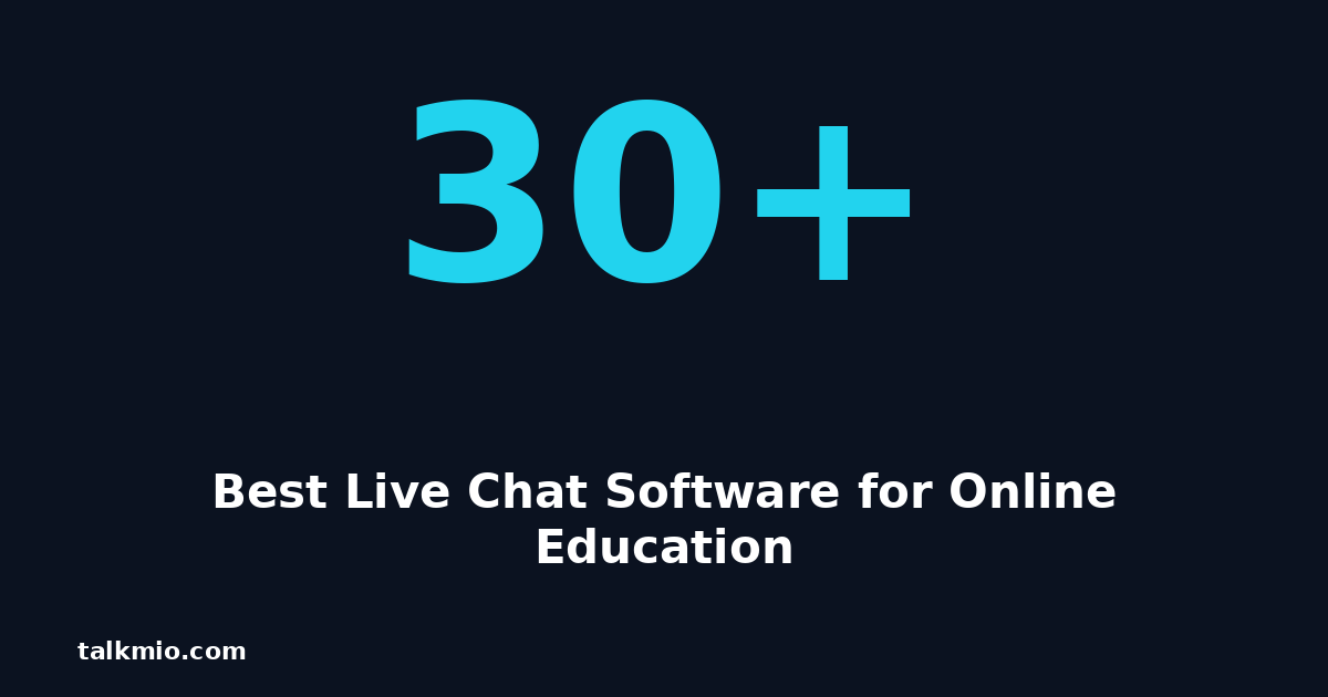 Best live chat software for online education cover image