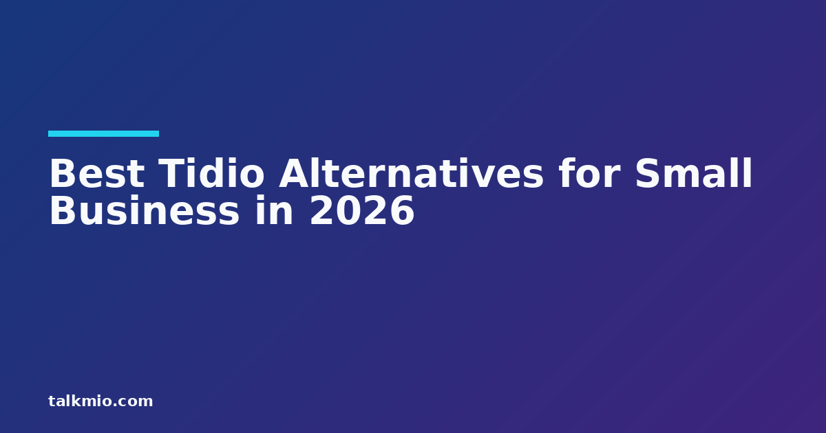 Best Tidio alternatives for small business comparison graphic