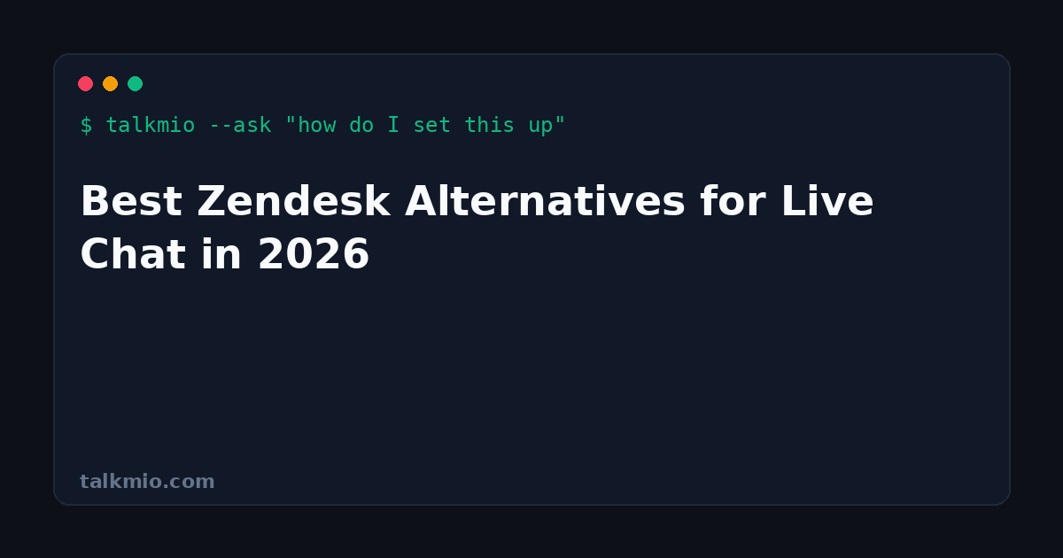 Best Zendesk alternatives for live chat compared side by side
