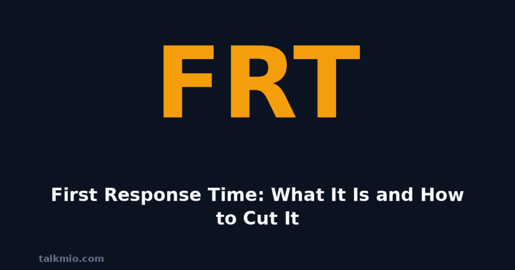 First response time metric for live chat support