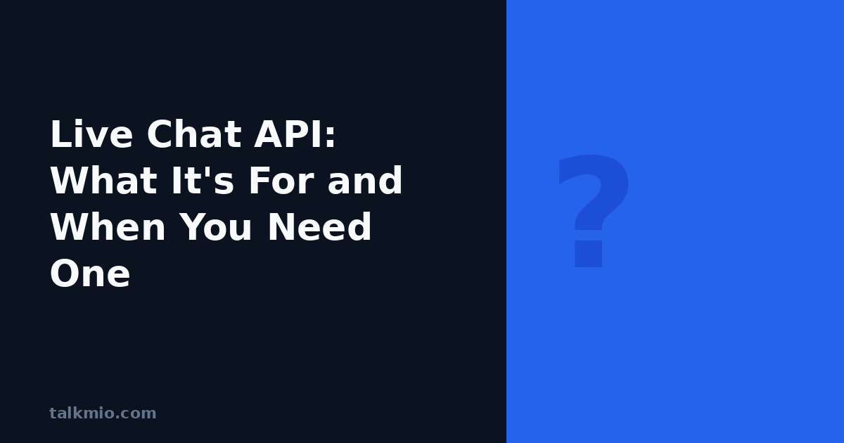 Live chat API for syncing conversations to a CRM or custom dashboard