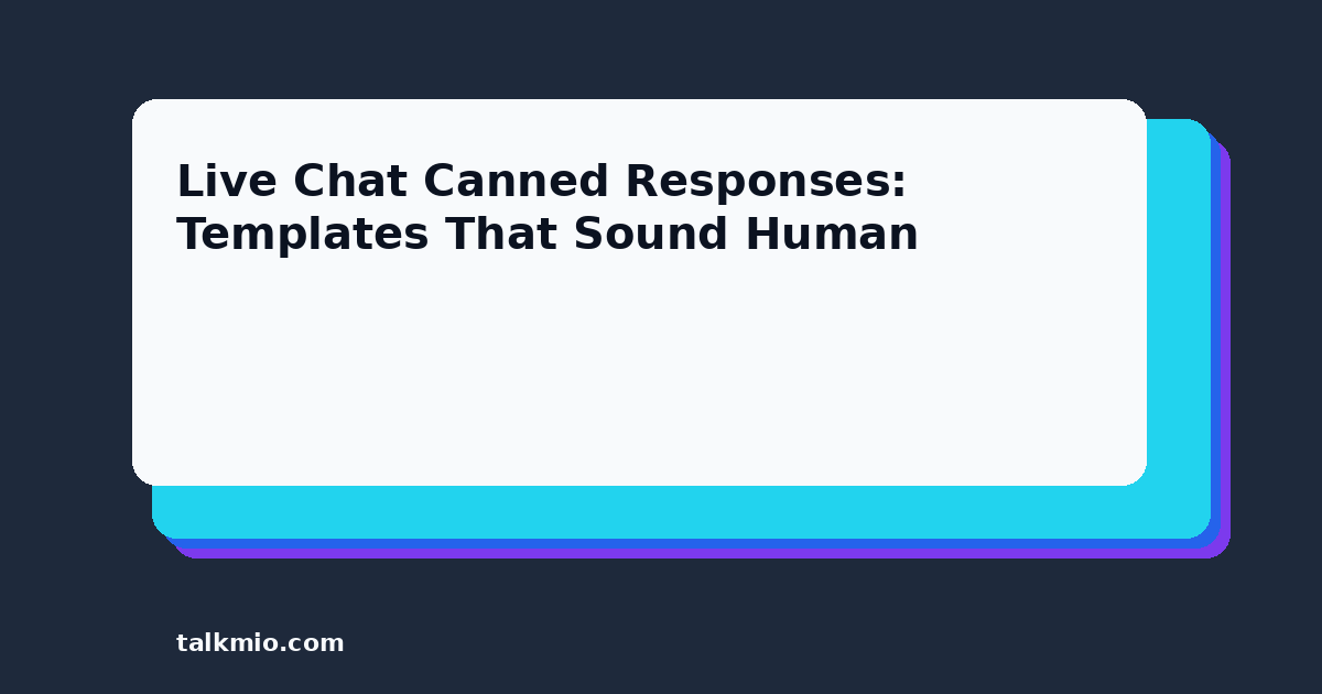 Live chat canned responses templates graphic