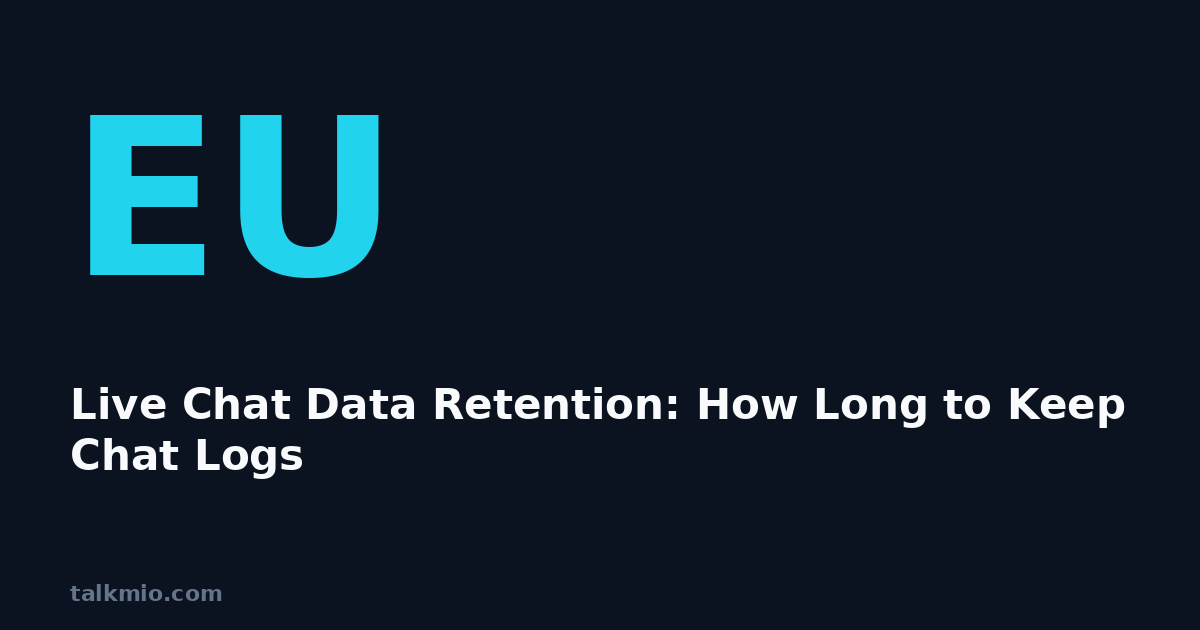 Live chat data retention policy graphic