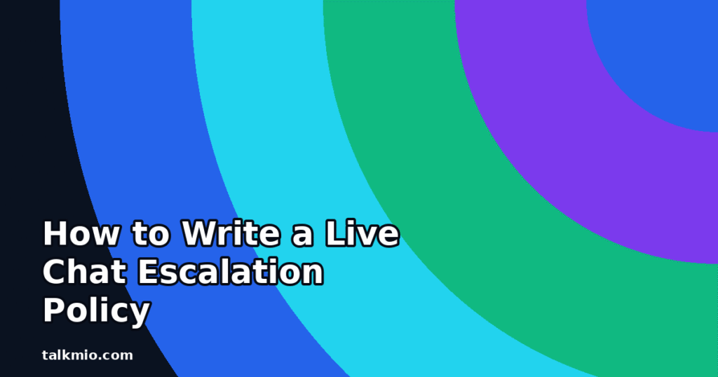 How to write a live chat escalation policy featured image