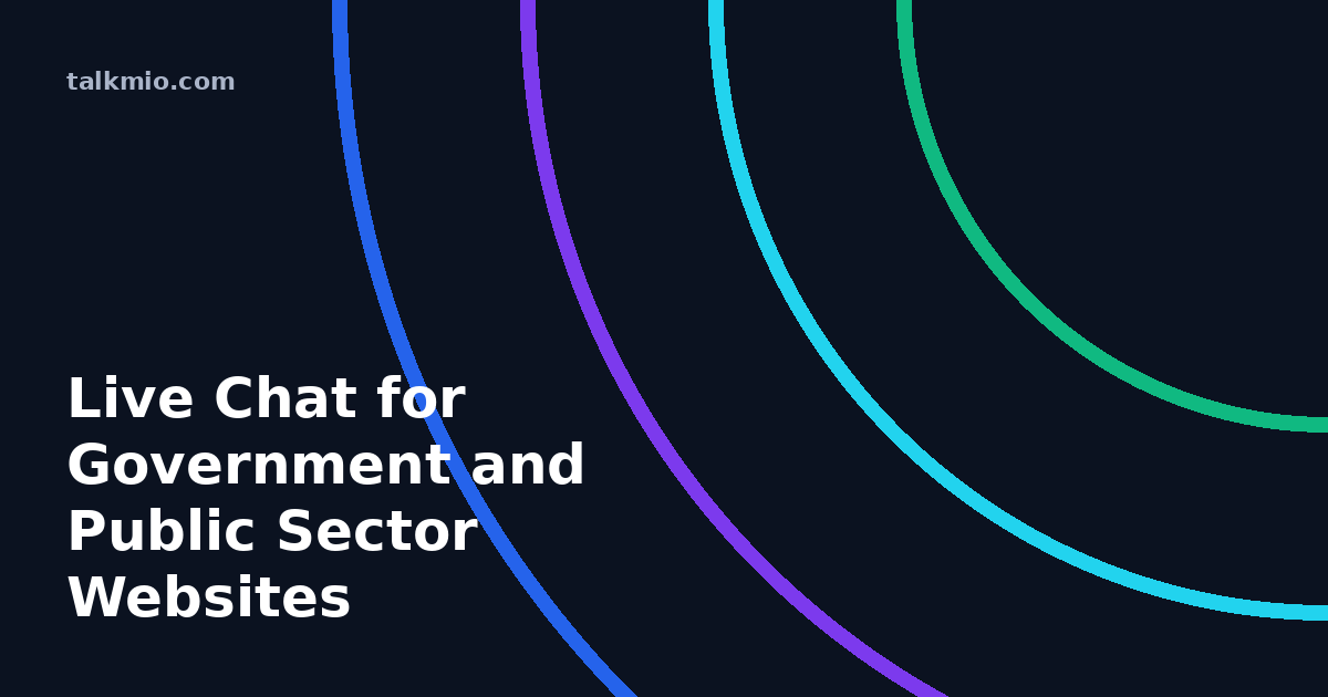 Live chat for government and public sector websites