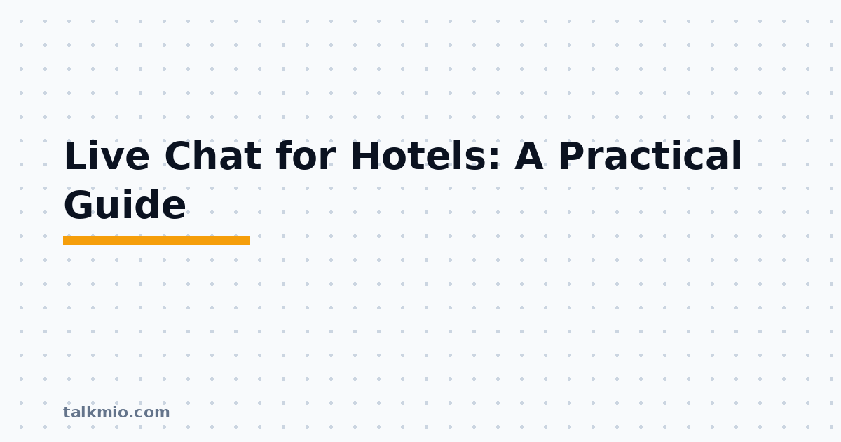 Live chat for hotels answering guest questions around the clock