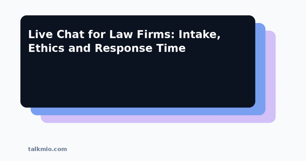 Live chat for law firms client intake graphic