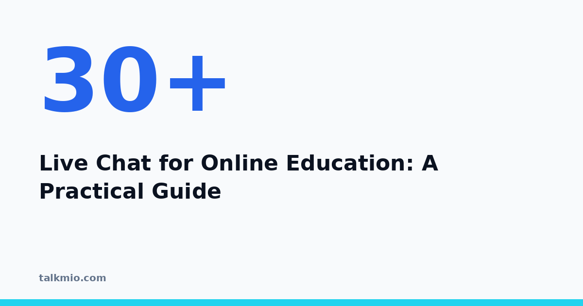 Live chat for online education admissions support