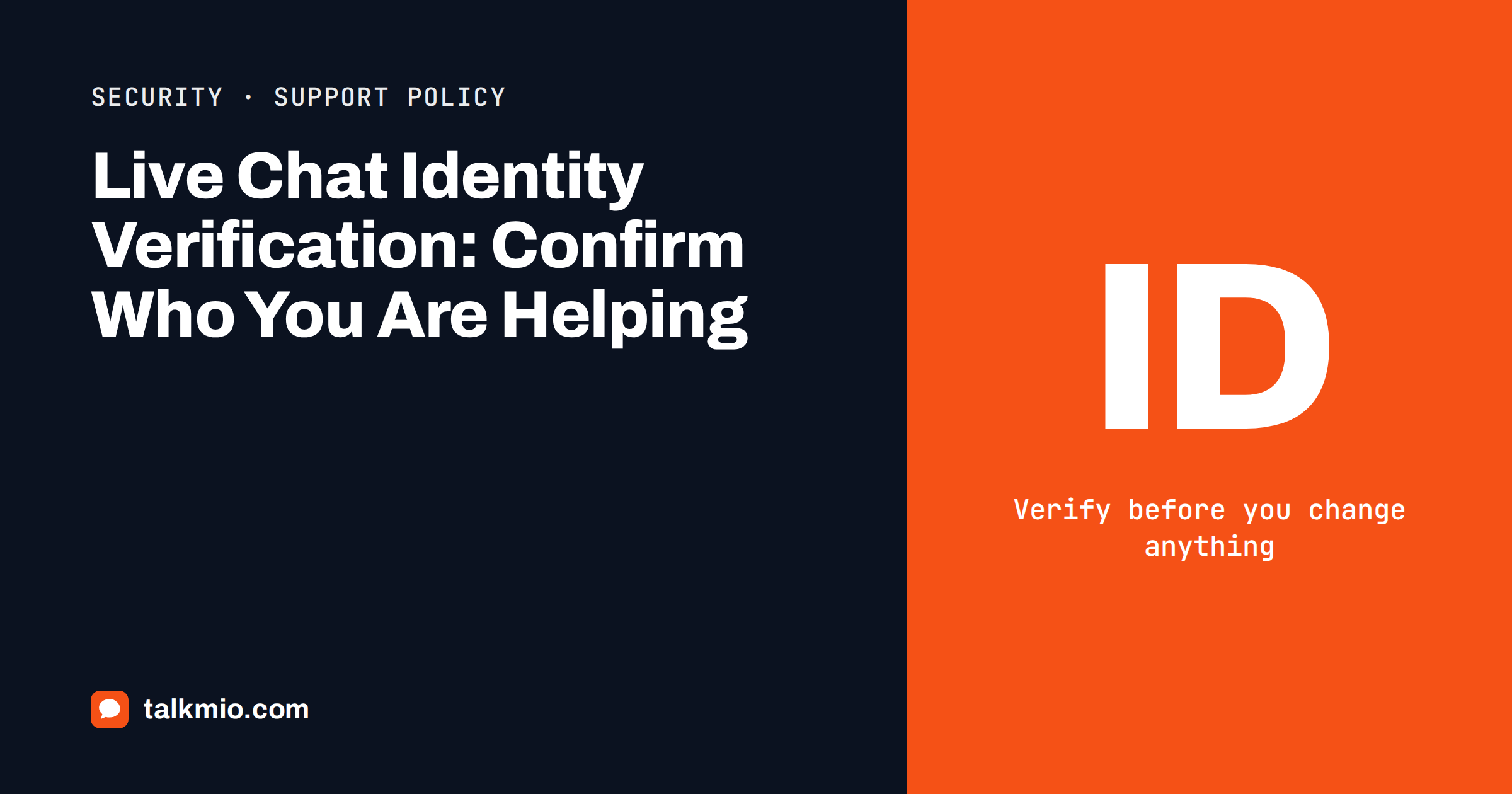 Live chat identity verification step with a one-time code sent to the customer