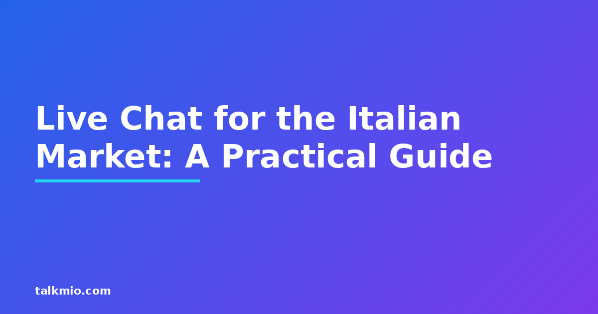 Live chat for the Italian market screenshot showing AI chatbot replying in Italian