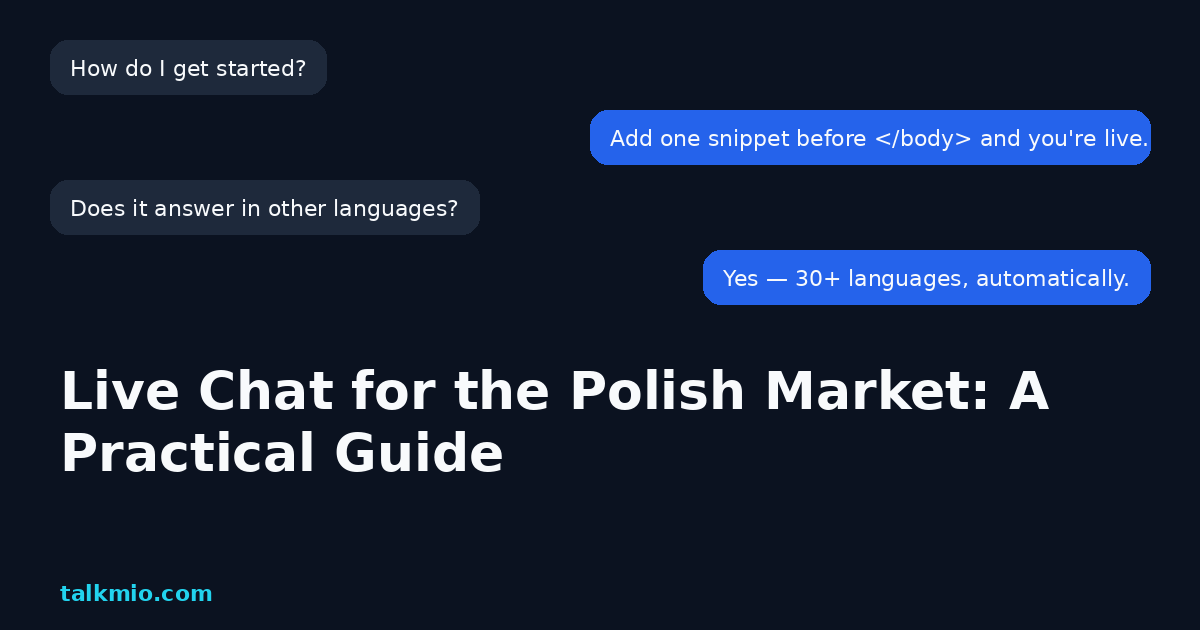 Live chat for the Polish market native language support
