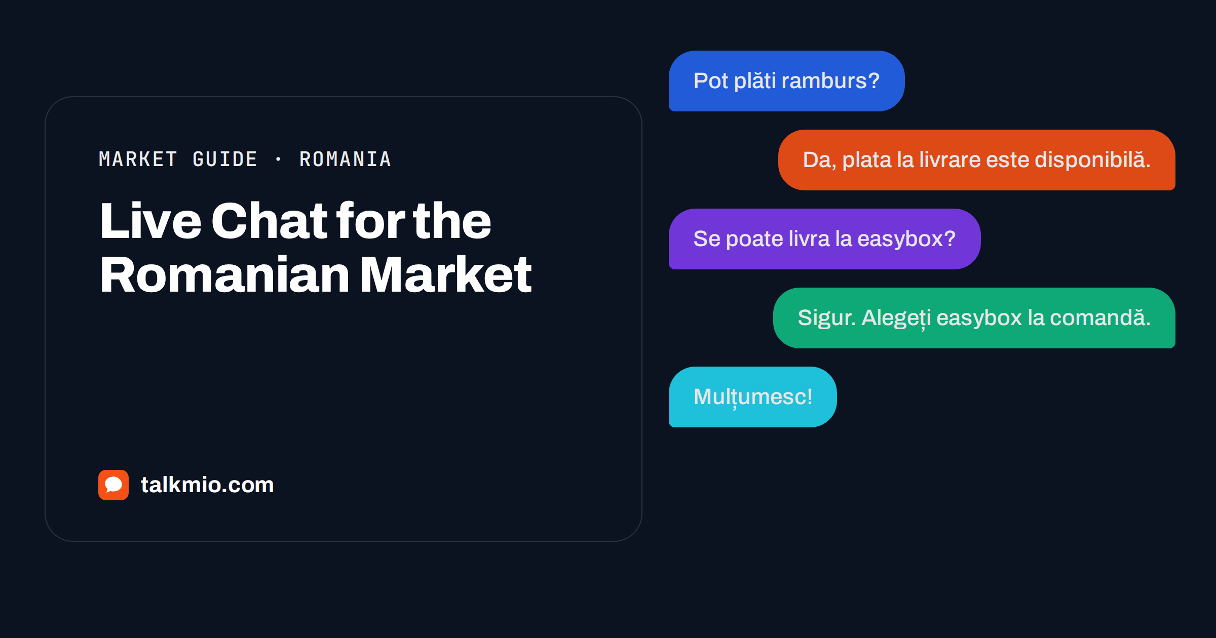 Live chat for the Romanian market: ramburs, couriers and tone of voice