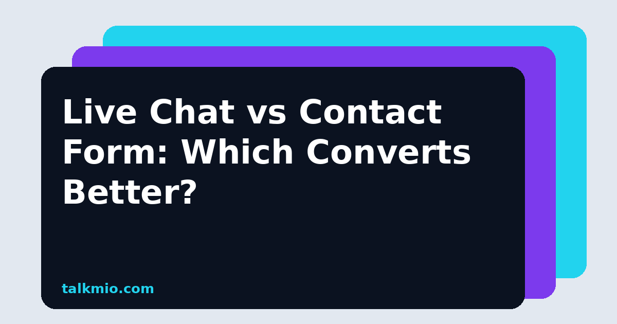 Live chat vs contact form: which converts better on a business website