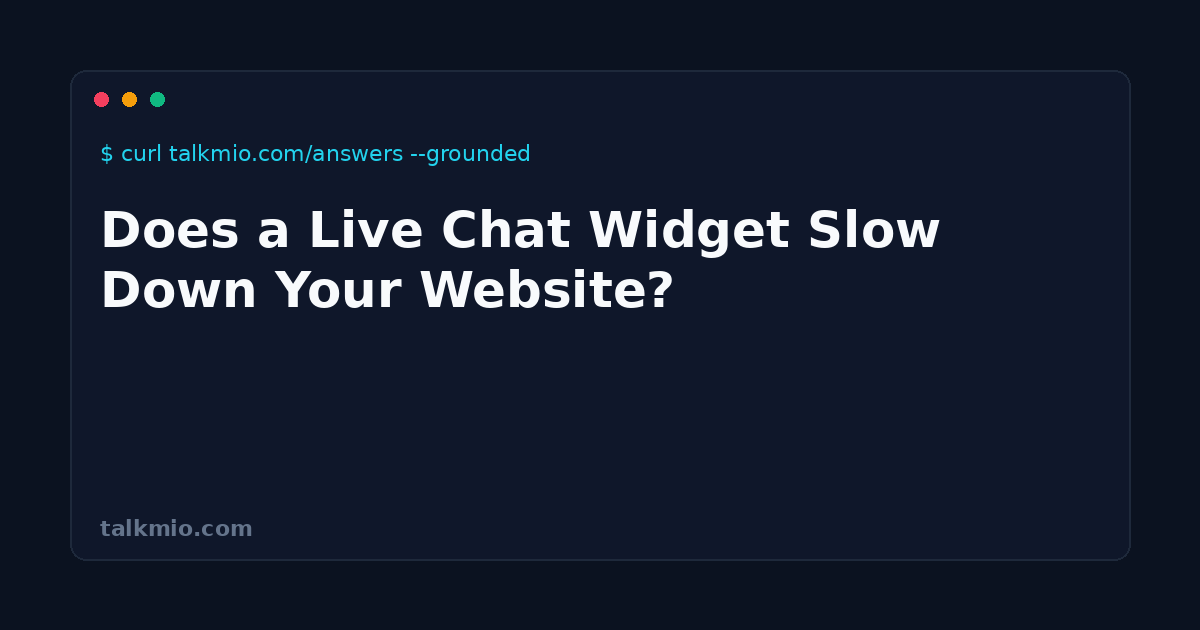 Live chat widget page speed and Core Web Vitals impact