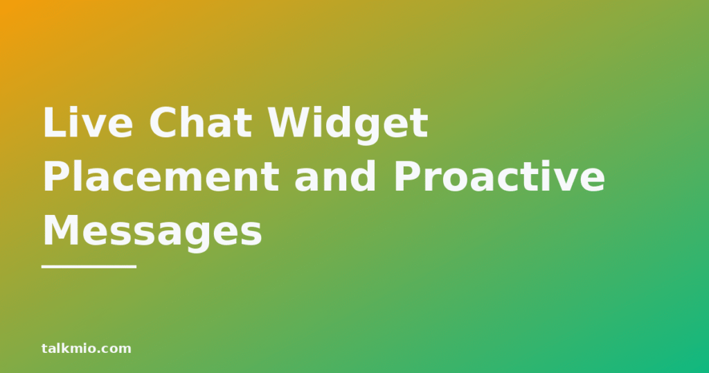 Live chat widget placement on a website page