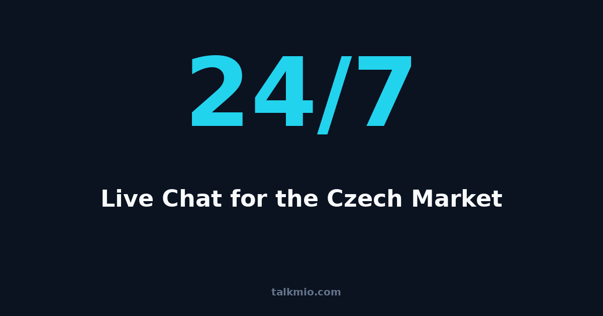 Live chat for the Czech market shown on an e-commerce site