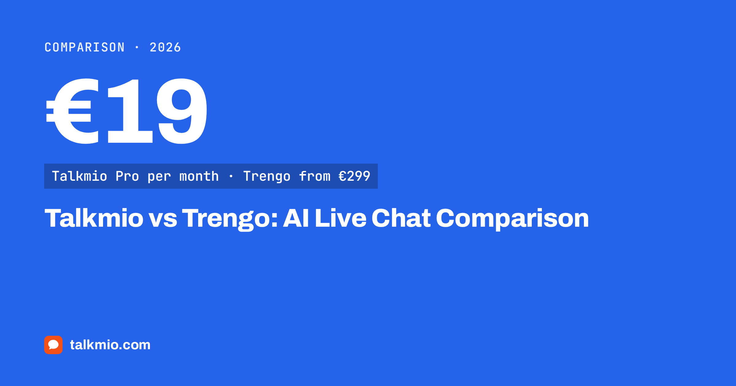 Talkmio vs Trengo comparison of live chat features and pricing