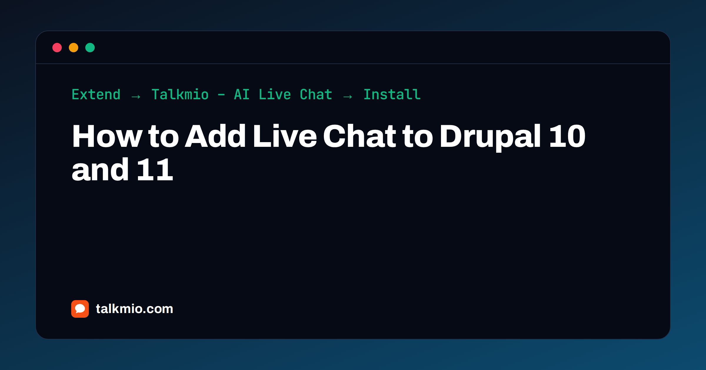Add live chat to Drupal with the module settings page and site key field