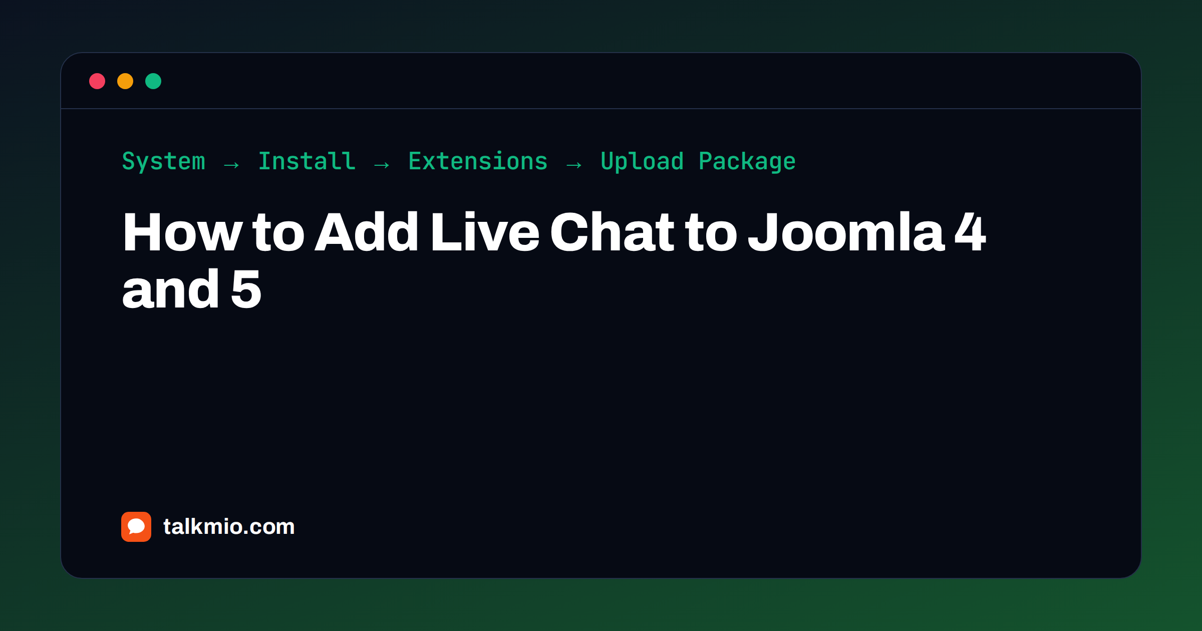 Add live chat to Joomla with the system plugin settings and site key field