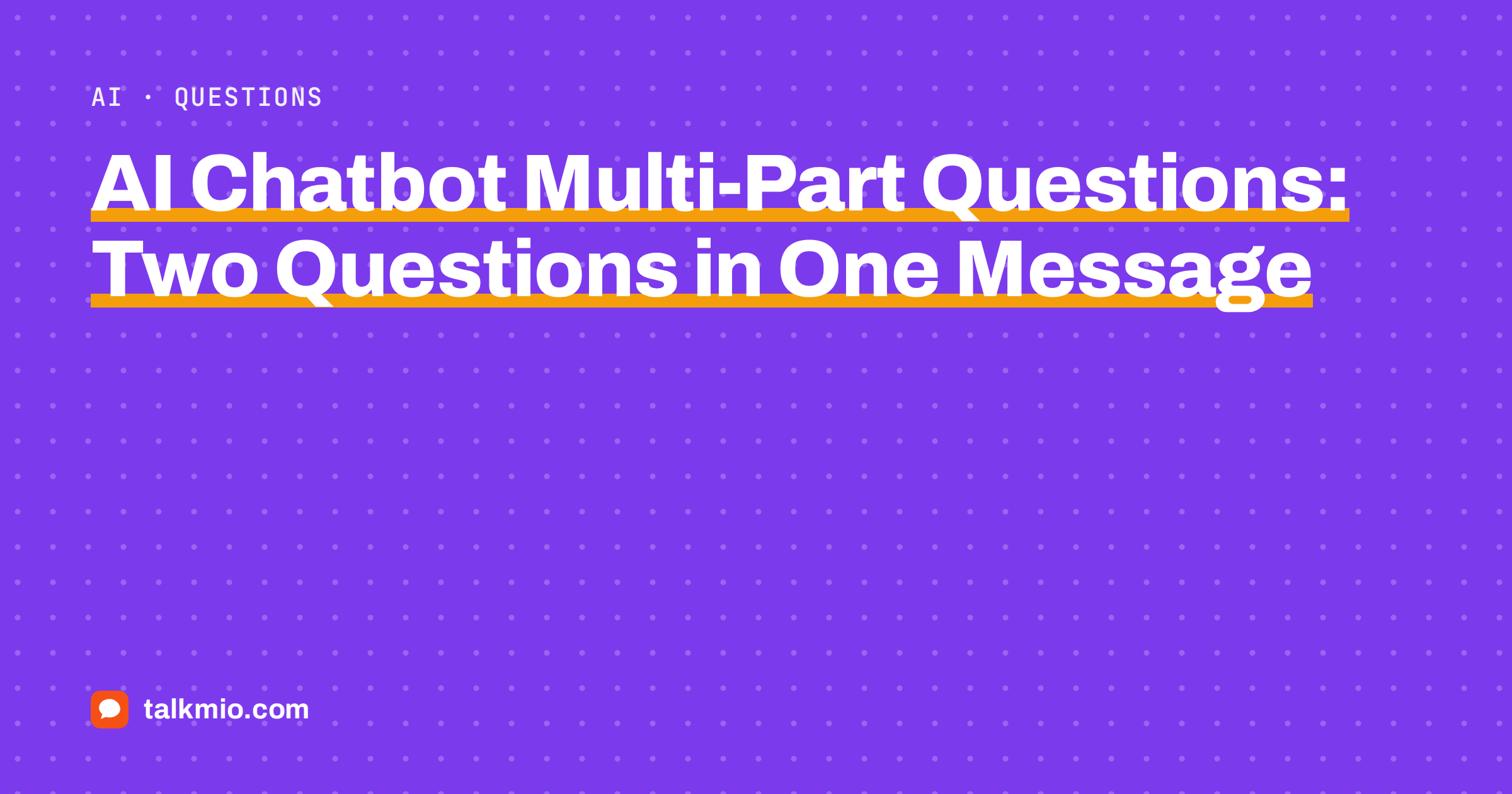 AI chatbot multi-part questions: a chat widget replying to a visitor message with a numbered answer for each part