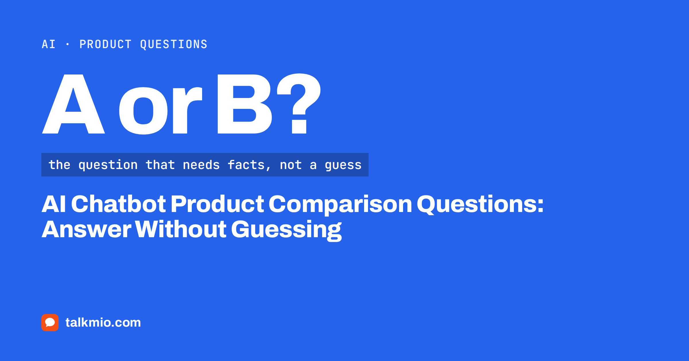 AI chatbot product comparison questions: a chat reply comparing two products from a feature table