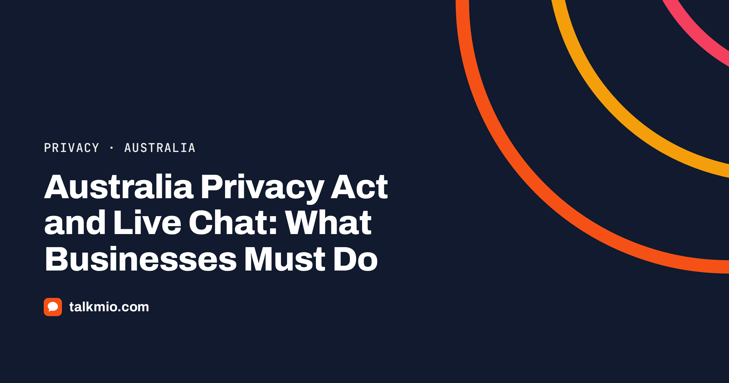 Australia Privacy Act and live chat compliance checklist for a business website