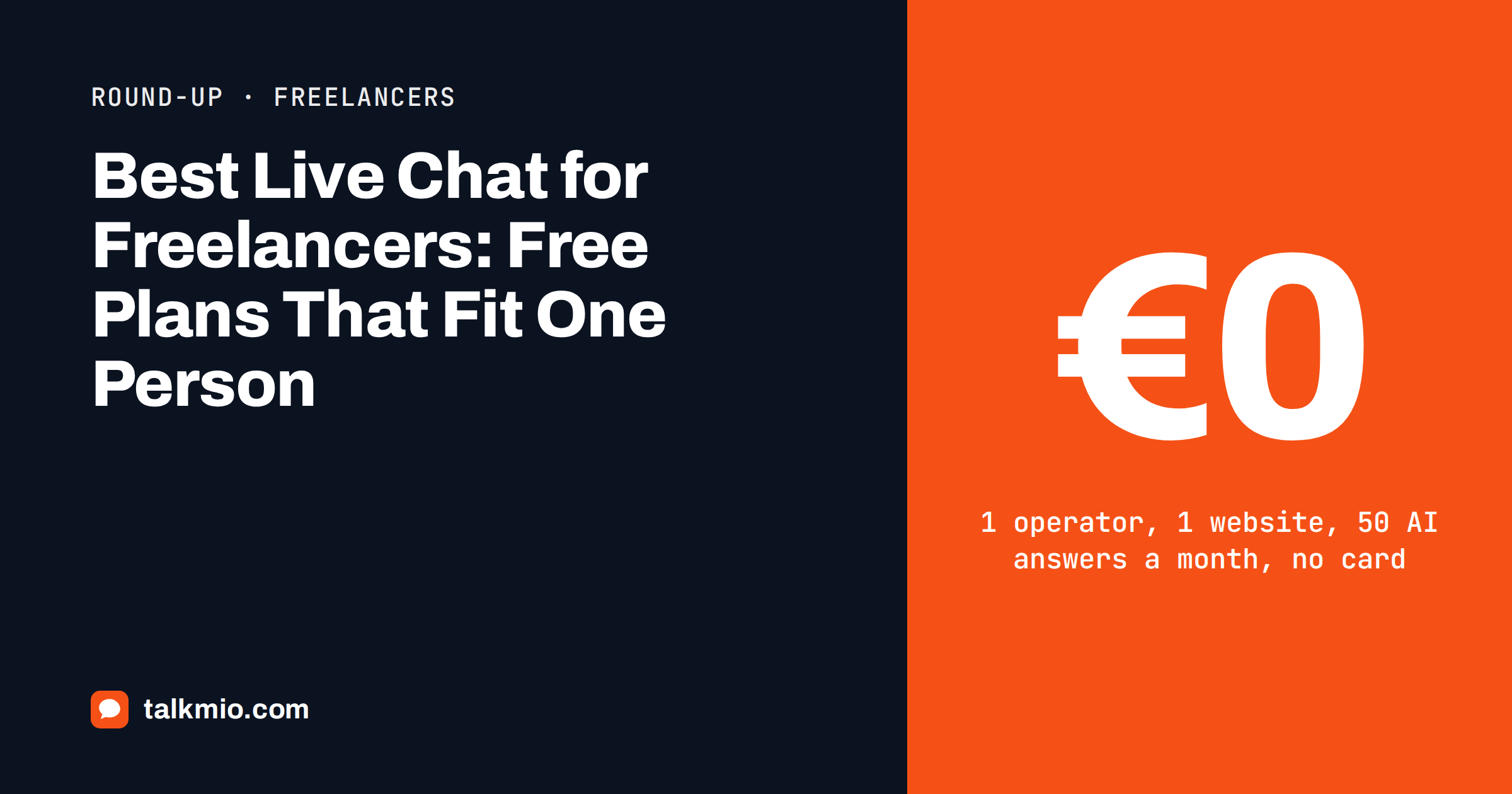 Best live chat for freelancers: a solo designer's website with a chat assistant answering a rates question