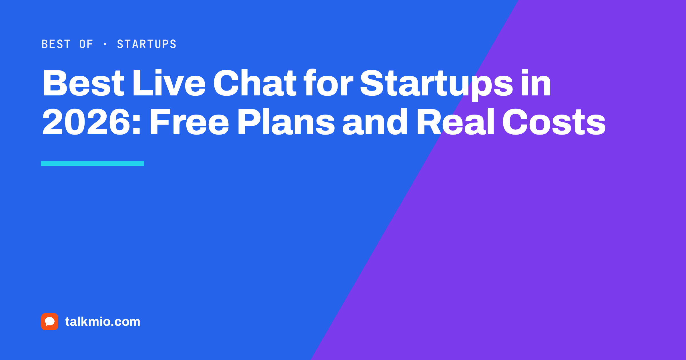 Best live chat for startups comparison of free plans, entry prices and AI features