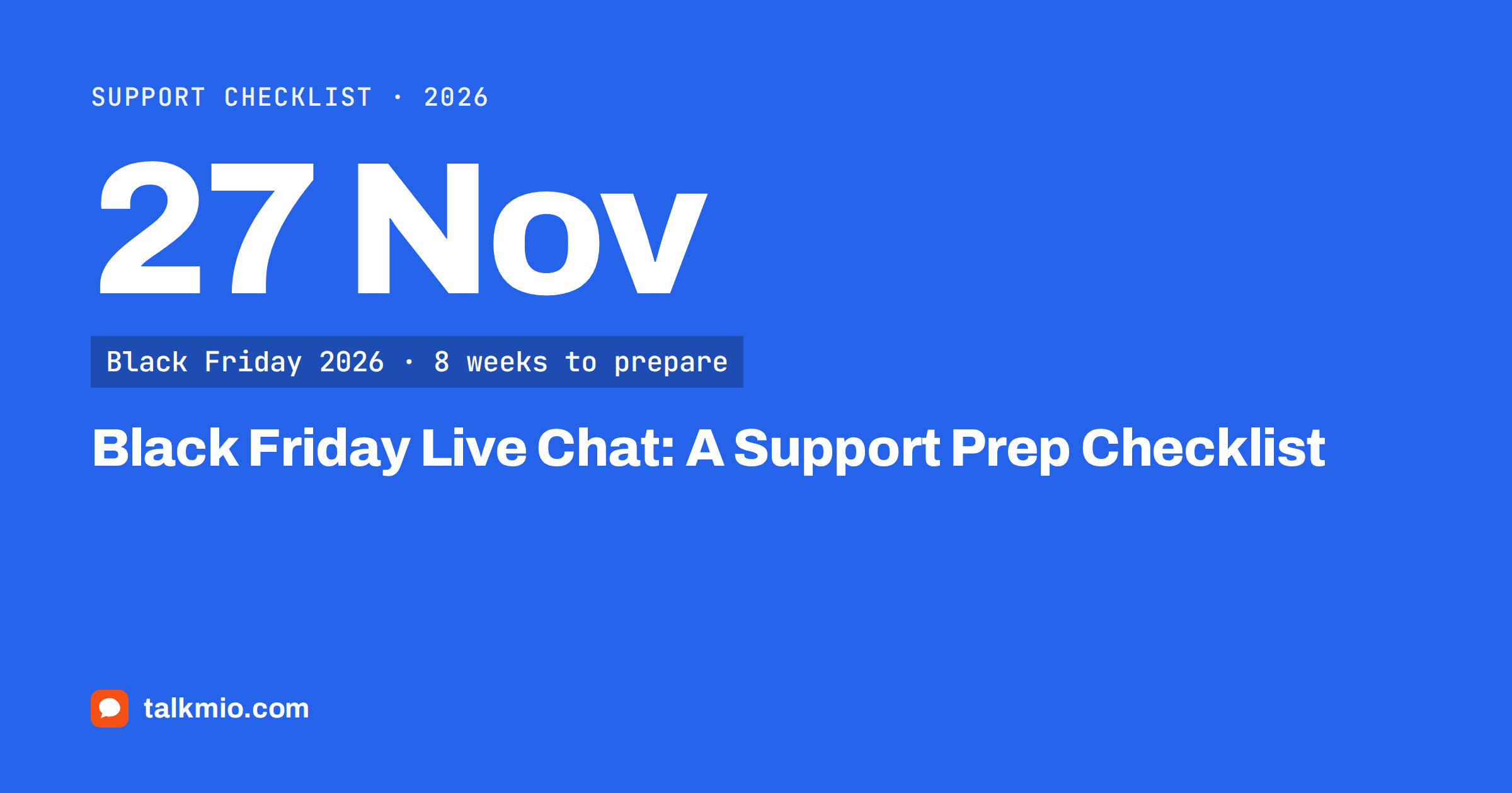 Black Friday live chat checklist for support teams preparing for the 2026 sale