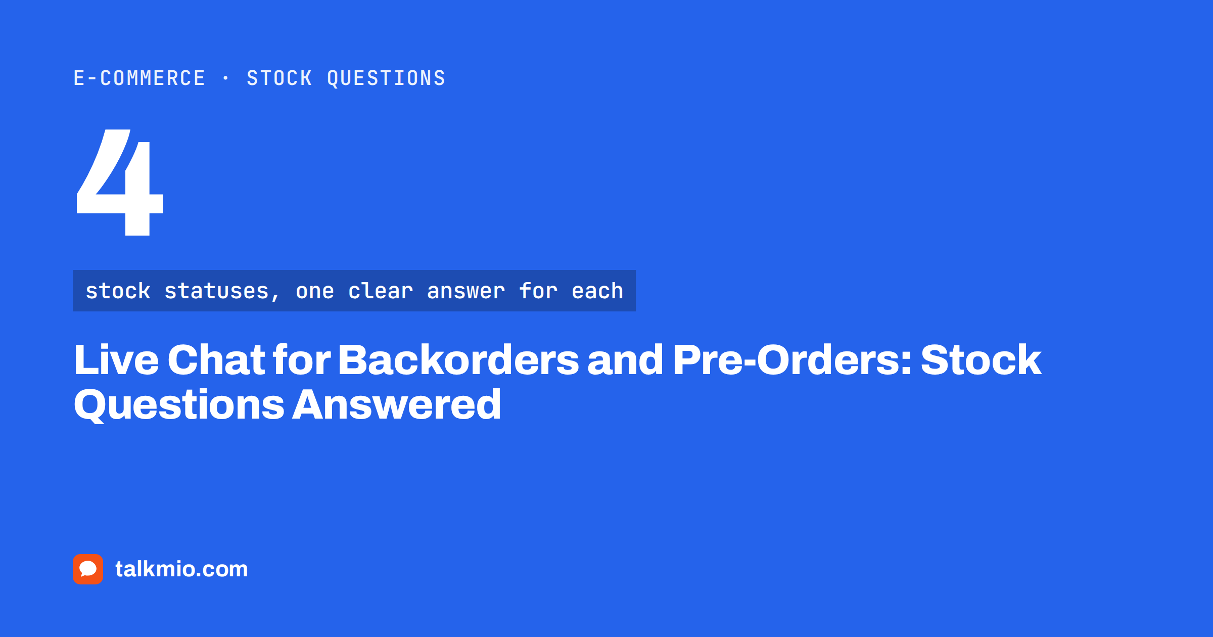 Live chat for backorders: a product marked back in stock soon with a chat answering a pre-order question