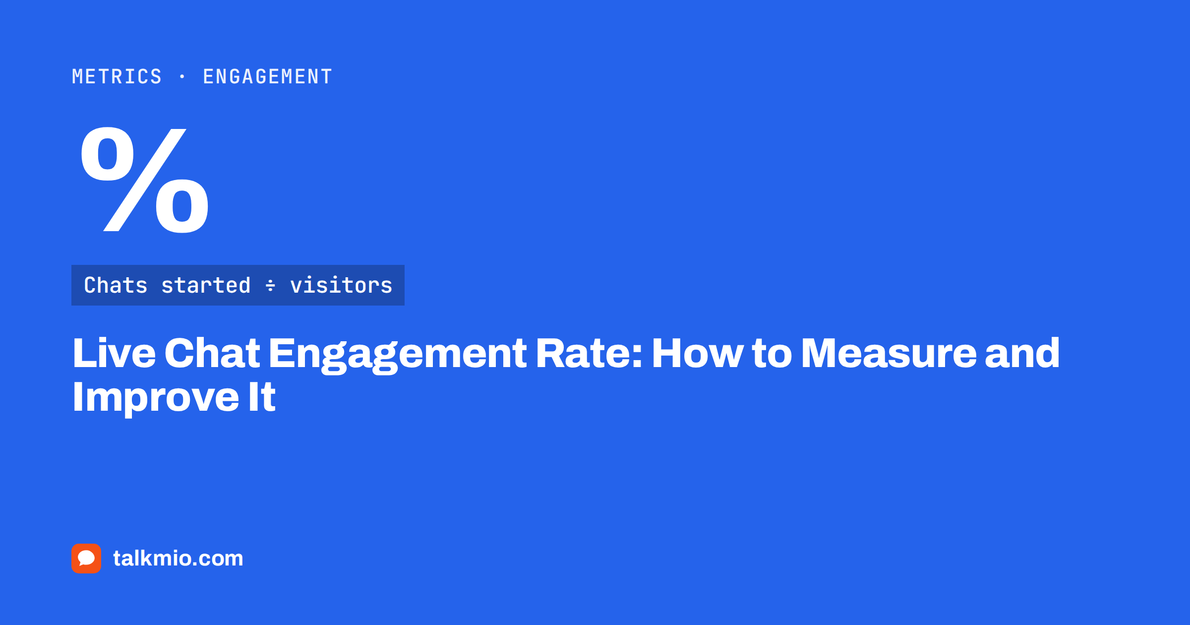 Live chat engagement rate chart showing visitors who start a chat