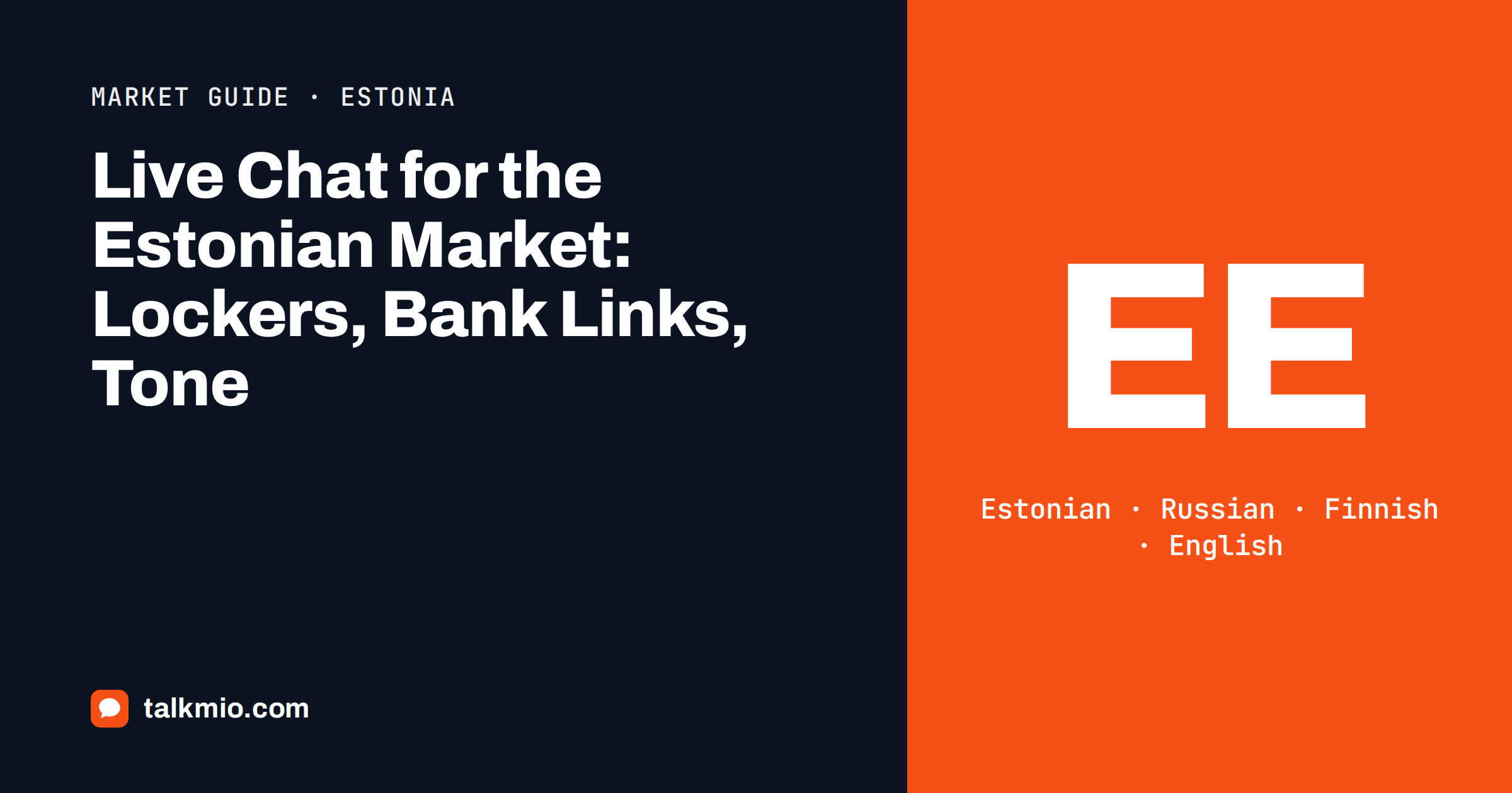 Live chat for the Estonian market with Estonian and Russian conversations