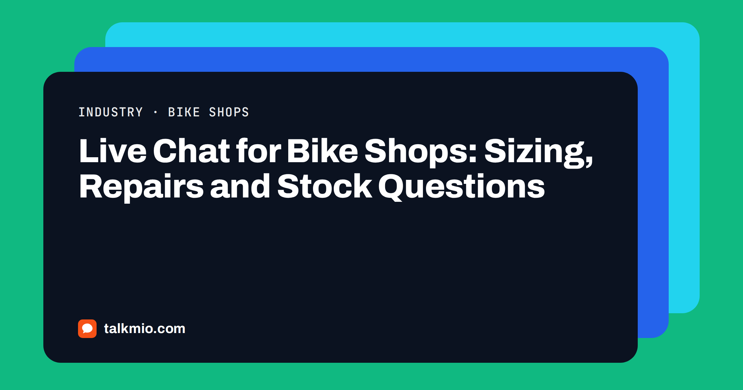 Live chat for bike shops: a chat widget answering a frame size question on a bicycle shop website