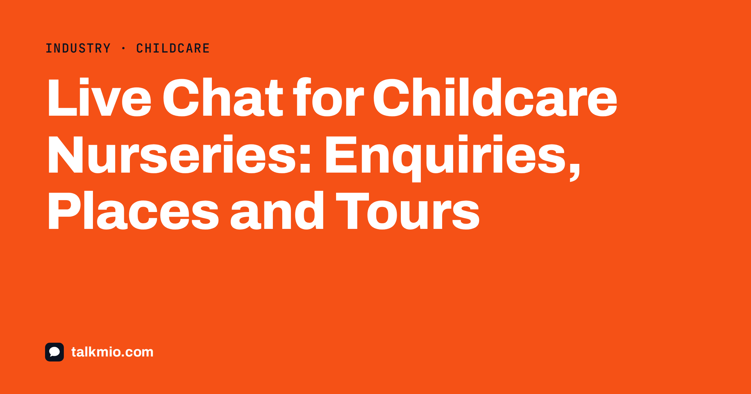 Live chat for childcare nurseries: a chat widget answering a parent's question about visiting the nursery