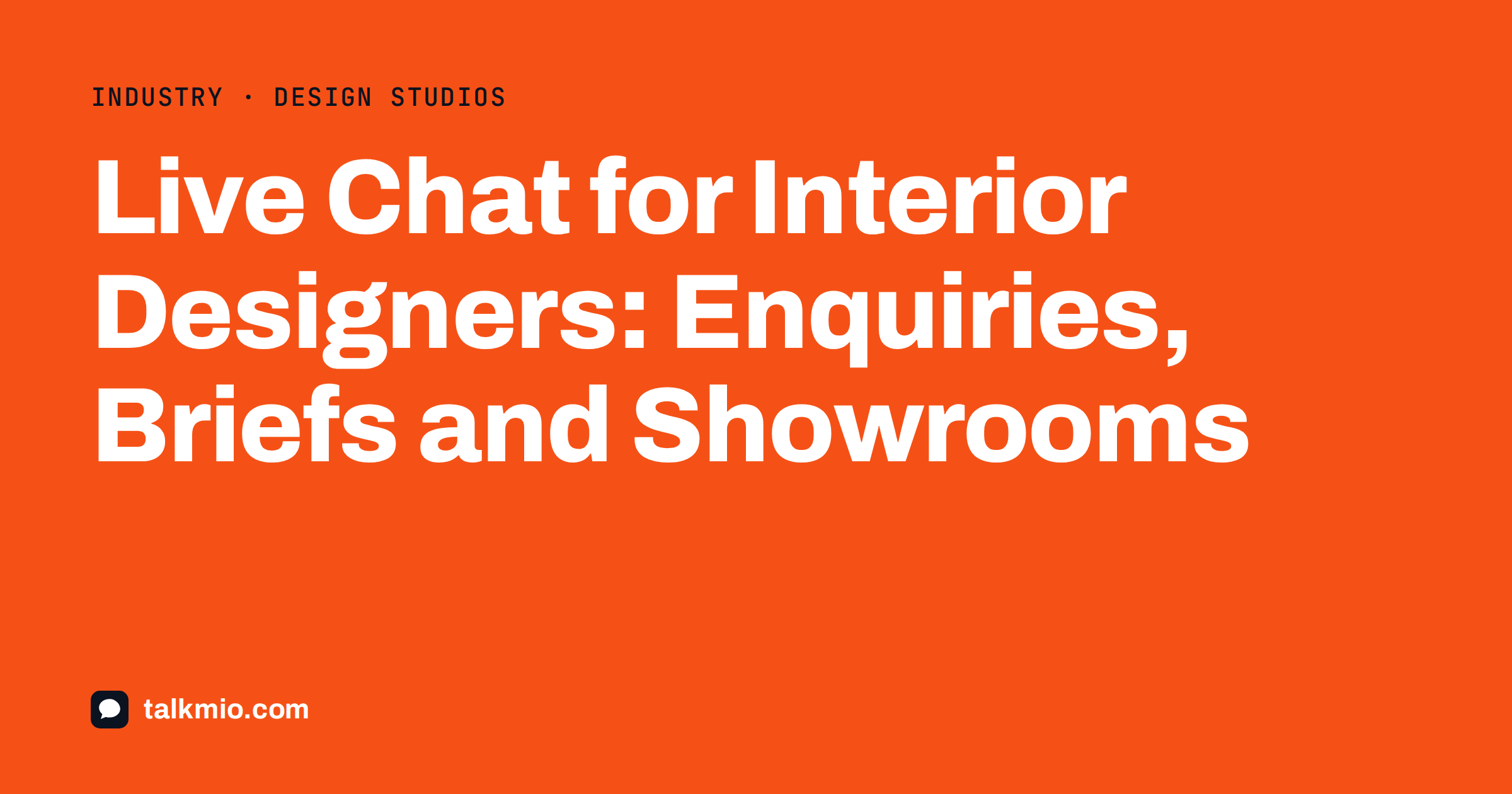Live chat for interior designers: a portfolio page with a chat window about project fees and consultation